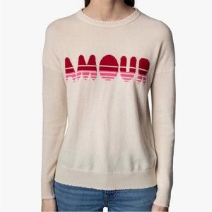 NWT Zadig & Voltaire Gaby Amour Sweater in Crème - S